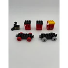 LEGO Duplo Train Set Kids OS Red Black Excellent Vintage 6pc Engine Cabs Bases