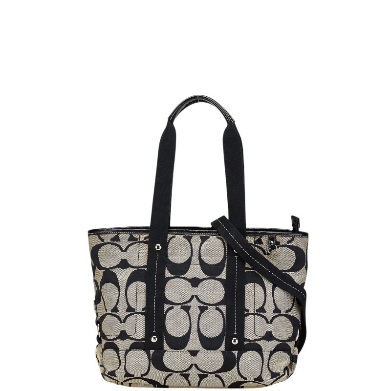 Coach Signature 2-Way Shoulder Bag F18855 Authentic Pre-Owned 28x24.5x11cm