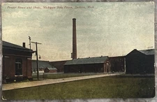 Power House & Shops Michigan State Prison Jackson Michigan DB Postcard C004
