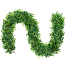 DDHS 5.5FT Artificial Greenery Garland, Faux Eucalyptus Garland Fake Vines Ha...