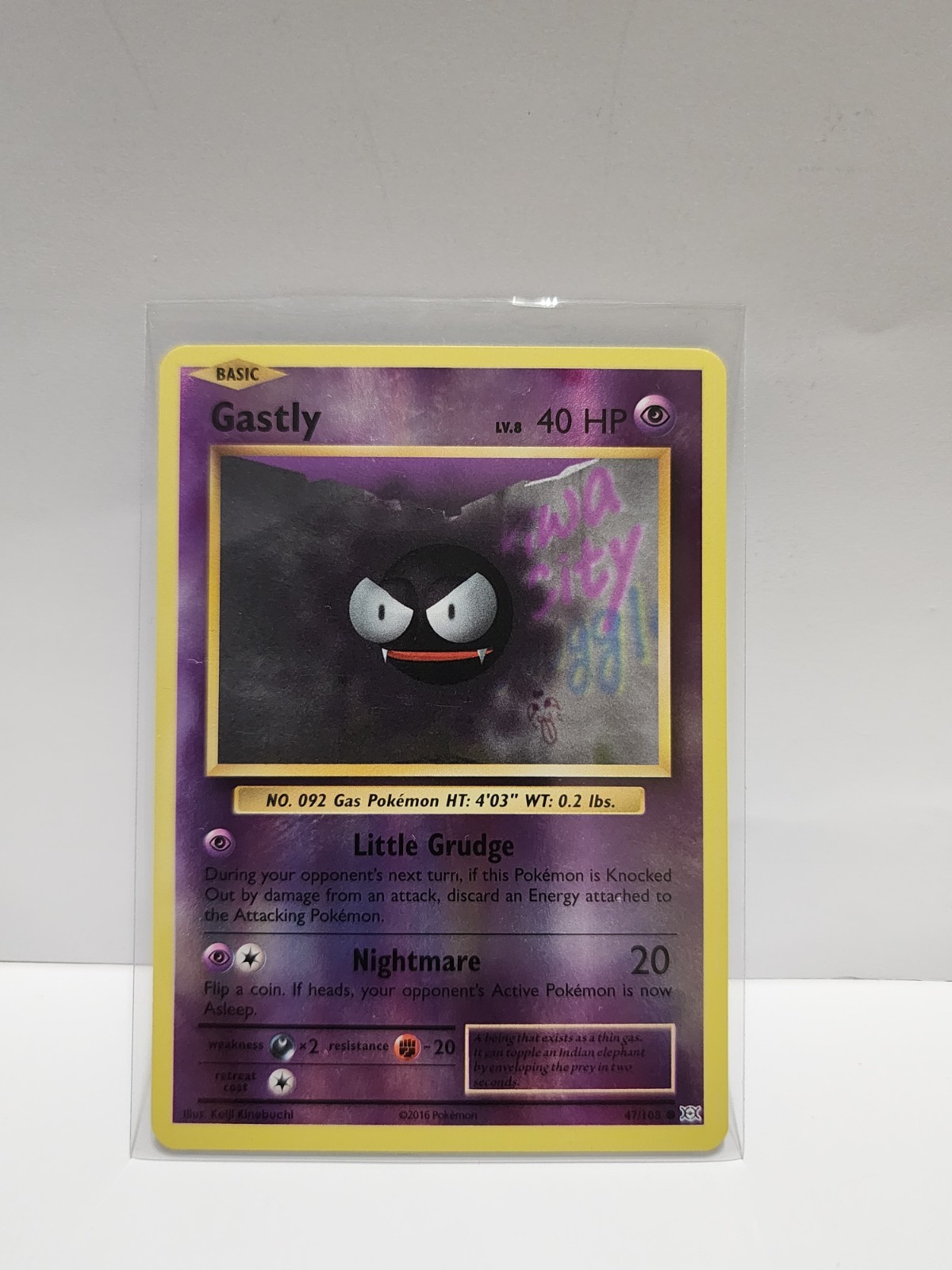 Gastly 47/108 Evolutions Reverse Holo Pokemon TCG Card [ENG]
