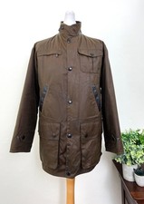 Giacca cerata BARBOUR Bark Bushman taglia small 38 48 backhouse pelle cerata imbottita