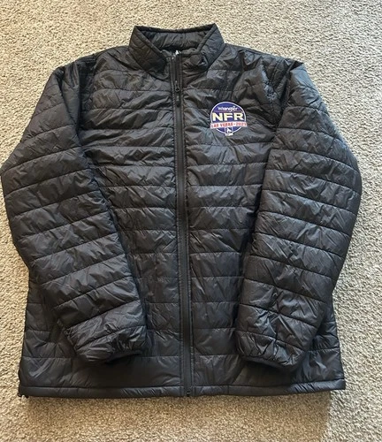 Men’s Black Wrangler NFR Las Vegas 2021 Puffer Jacket (2XL)(NWT) - product listing photo