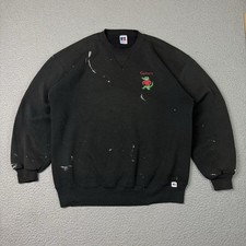 Vtg Florida Gators Sweatshirt Mens Large Black Russell Athletic Distressed Rare