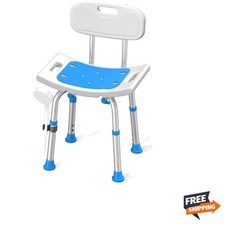 Shower Chair for Inside Shower with Removable Back, 400 lbs Heavy Duty Bath S...