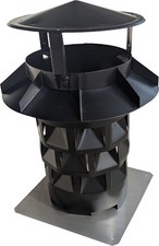 Portacamino Windkat colore antracite con piastra base merce di serie B / articoli speciali