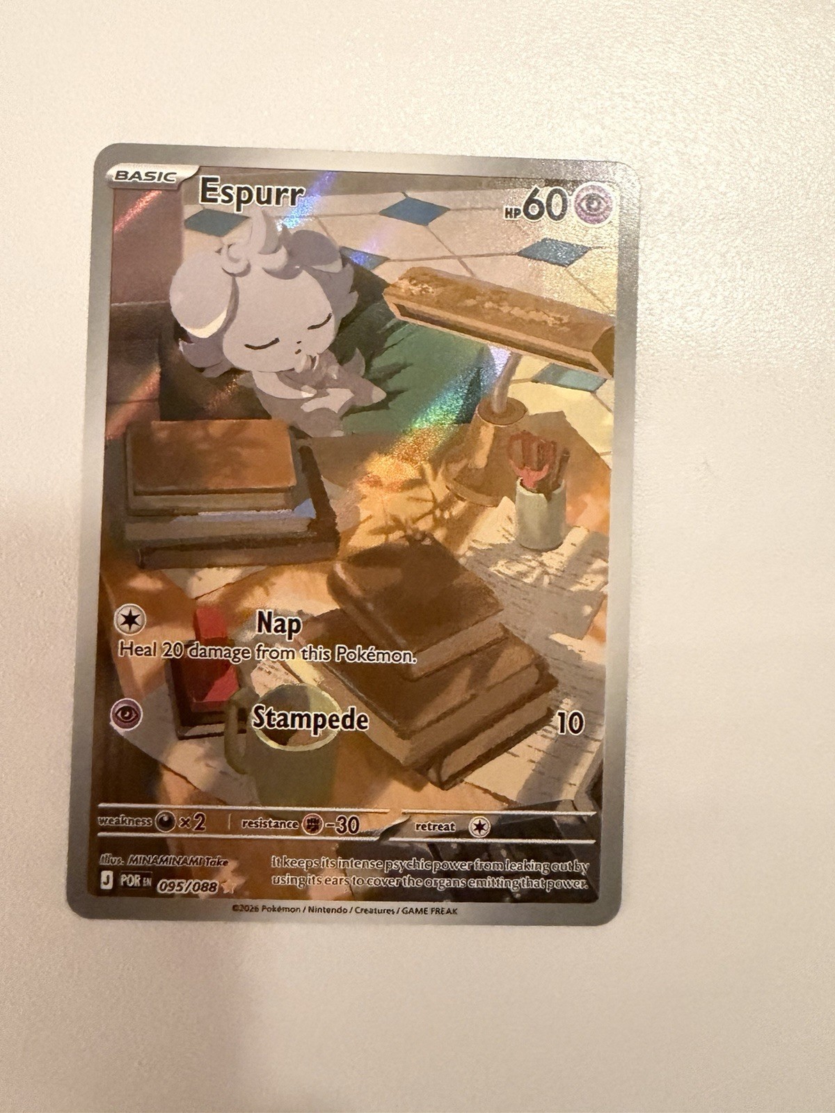Pokémon TCG Espurr 95/88 Illustrated Rare Perfect Order NM