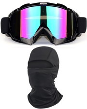 ATV Dirt Bike Motorcycle Goggles with Balaclava Face Cover, Motocross Riding ...