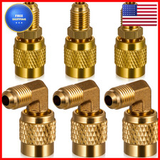 Otoolling 6 Pcs R410A R32 Refrigerant Adapter 1/4 Sae Male To 5/16 Sae Female