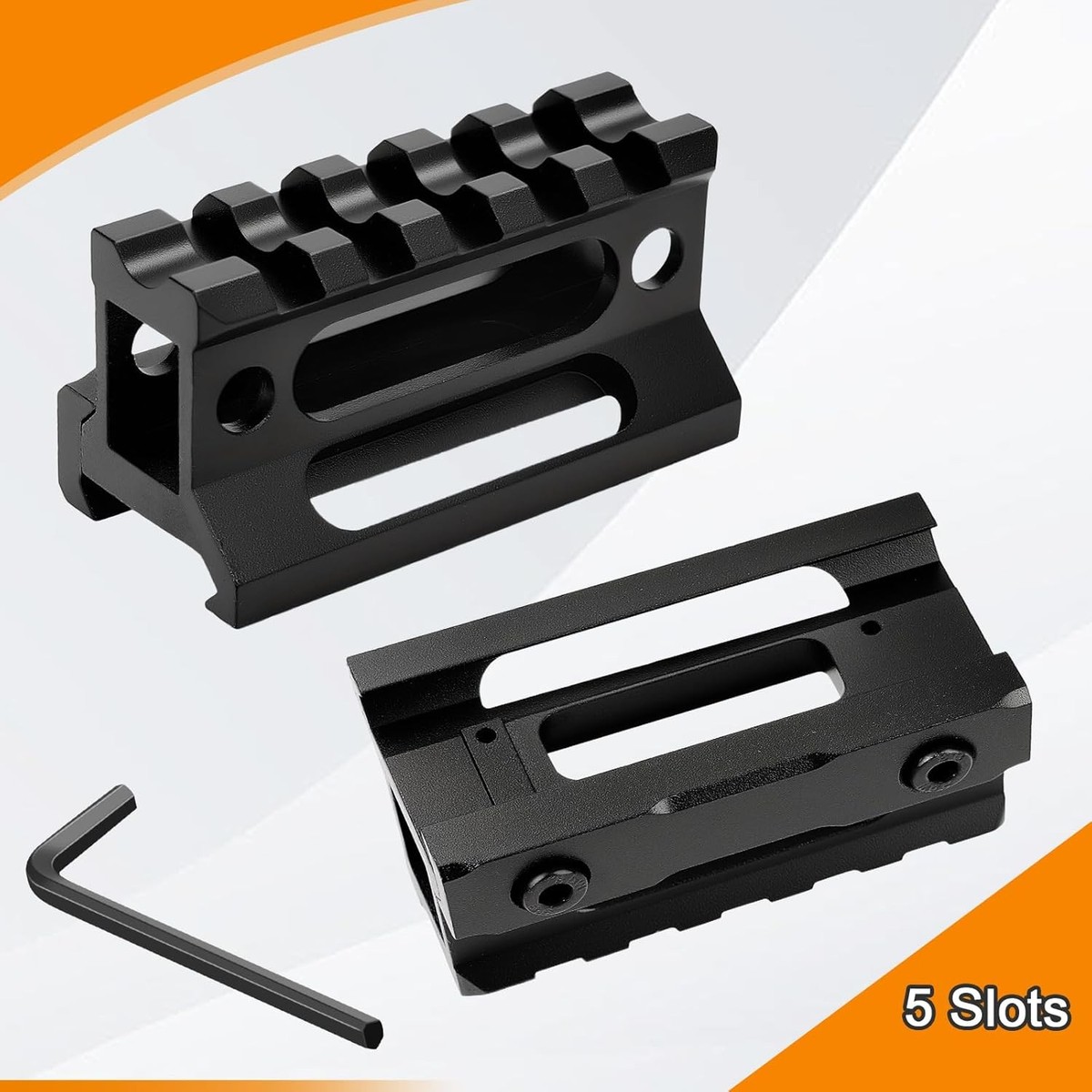 5 Slots Picatinny Rail Riser Mount, 1