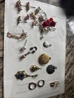 lot of vintage jewelry Locket Pendants Earrings Costume