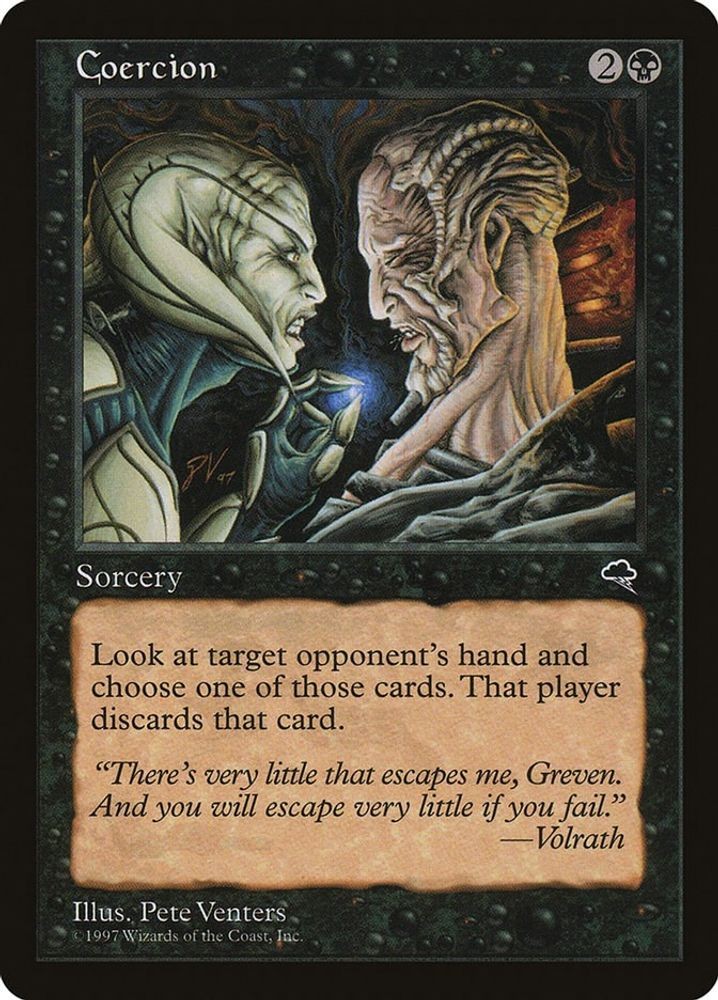 1997 Magic: The Gathering: Tempest - Coercion (#113, Common, Near Mint)