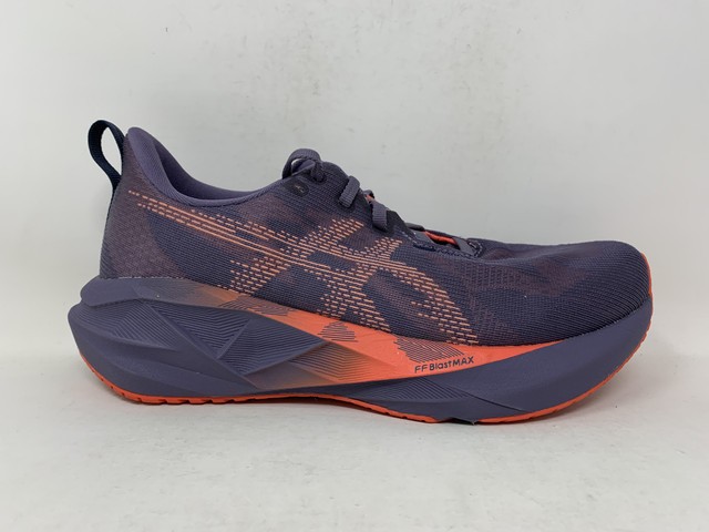 Women's Asics Novablast 5, Greyish Purple/Coral Reef, 9 B Medium