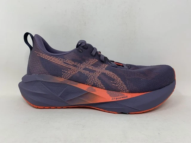 Asics Novoblast 5 Men\'s Size 11 Running Shoes Greyish Purple Coral Reef EUC SB18 Men main image 3