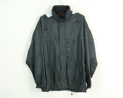 DIDRIKSONS Men L Jacket Coat Windbreaker Hooded Outerwear Nylon Black Zip Up Top