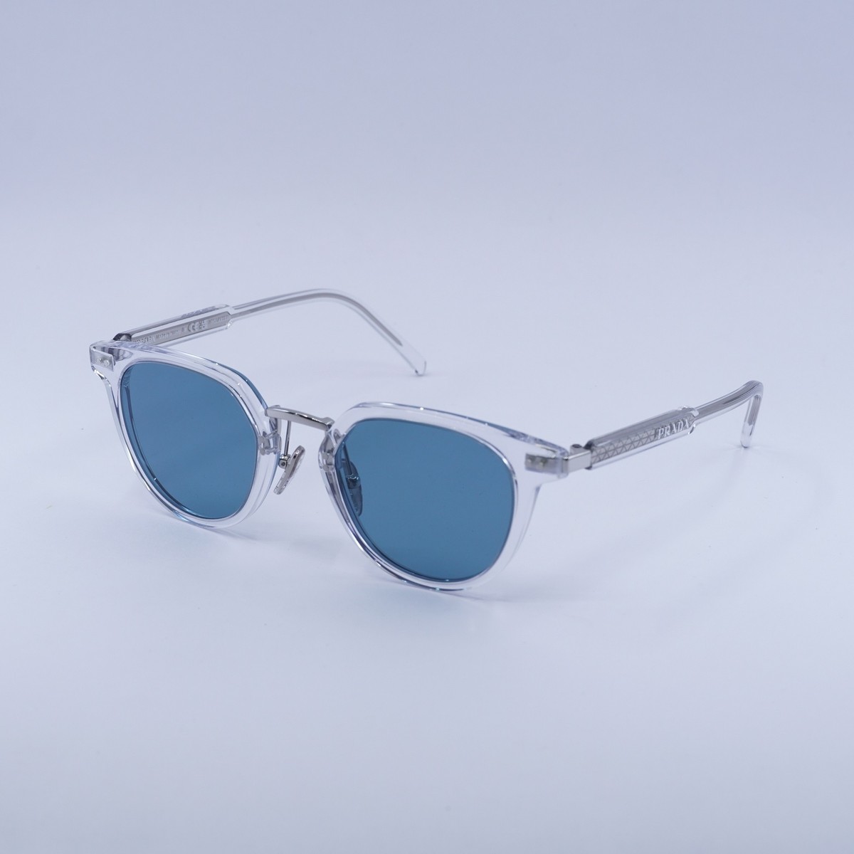Prada PR17YS 2AZ04D Crystal/Green Polarized 49-22-140 Sunglasses
