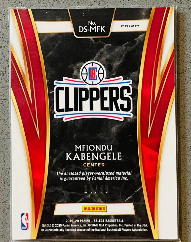2019-20 Panini Select DS-MFK Mfiondu Kabengele /49 Silver Prizm Draft Selections - Image 2 of 2