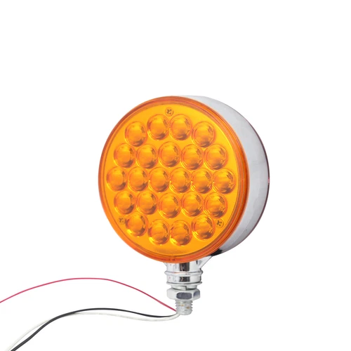 4x Amber/Red 3" Double Face LED Pedestal Fender Brake Turn Signal Lights Truck - Bild 17 von 20