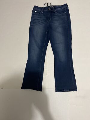 womens nine west taylor cuffed capri stretch straight leg size blue