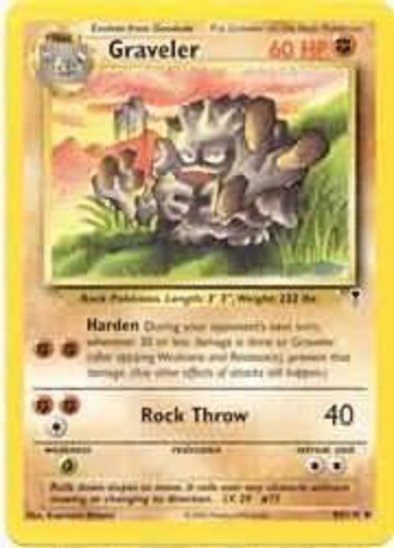 Pokemon Card - Legendary Collection 44/110 - GRAVELER (uncommon) - NM
