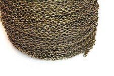 50ft 3x2mm Antique Bronze Cable Chain links-unsoldered 1 day Shipping