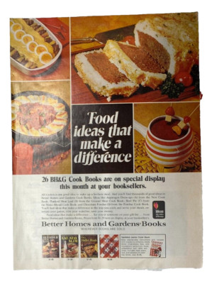Food ideas and make a difference Homes & Gardens Books 1973 Magazine