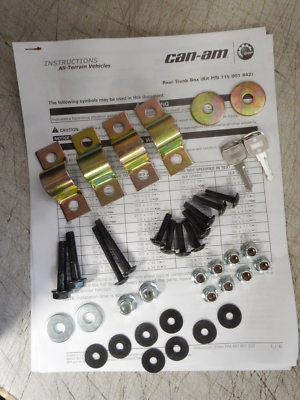 2011-2013 Can-Am Outlander Rear Trunk Box Kit w/ Key Set