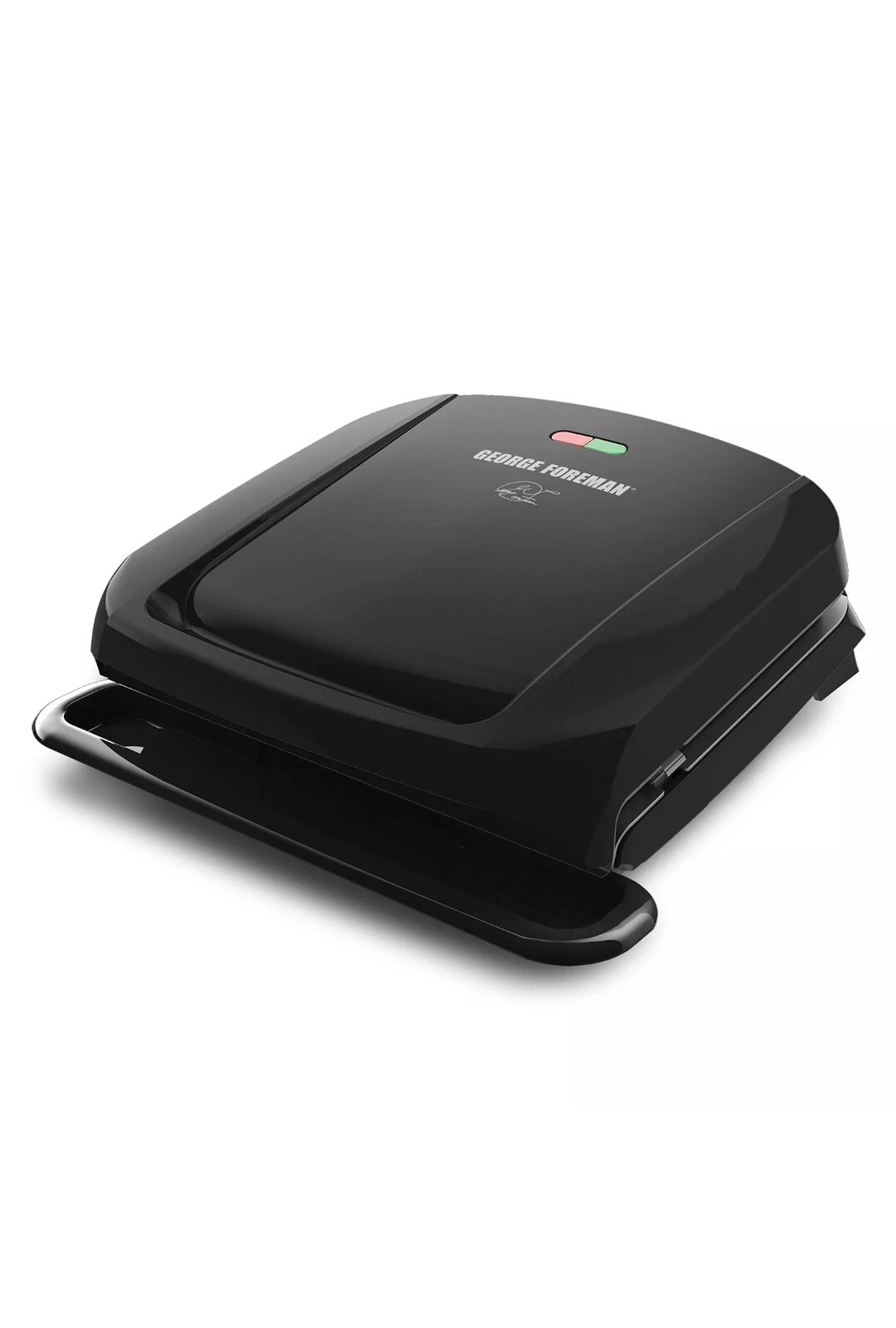 George Foreman 4-Serving Removable Plate Electric Grill and Panini Press, Black