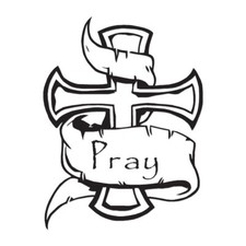 Cross Pray Christian - Vinyl Decal Sticker - Multiple Color Sizes - ebn829