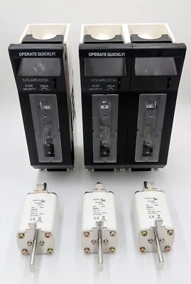 SOLARLOCK Sicherungslasttrennschalter NH1 NT1 160A 200A 250A Batterie 51,2V gBat-Sicherung