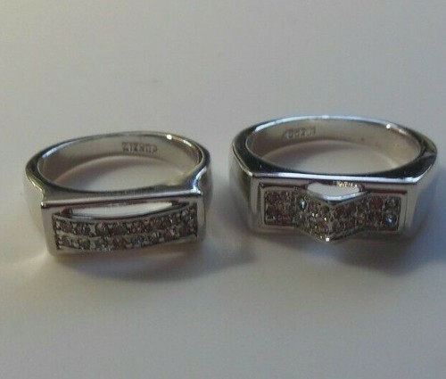 His & Hers 18K RGP Rings Size 7 & 8.5 - Foto 2 di 4