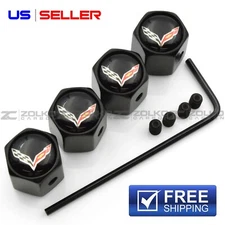 ANTI THEFT VALVE STEM CAPS WHEEL TIRE FOR CORVETTE VA11 - US SELLER