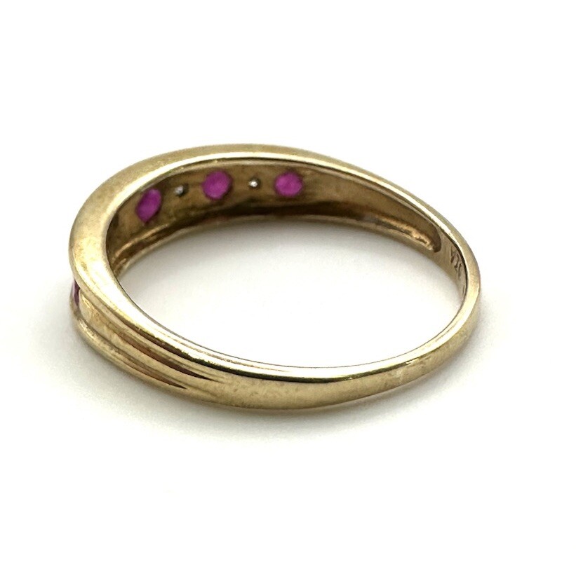 9ct Gold Ruby Diamond Ring 9K Gold Ruby Diamond E… - image 21