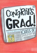 Congrats Grad Newspaper 3D Pop Up Funny High School Graduation Congrats Card