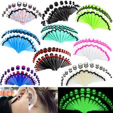 16-54Pcs Ear Stretching Kit Acrylic Sprial Pincher Taper Plugs 14G-00G Gauge Kit