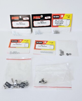 Du-Bro parts lot socket head sheet metal screws flat washers
