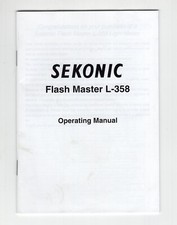 Sekonic Flash Master L-358 Light Meter Genuine Instruction Manual In English