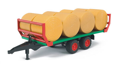 Bruder Bale transport trailer with 8 round bales 02220