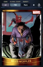 Topps Marvel Collect DIGITAL DECADES 2010'S GOLD BASE MILES MORALES 