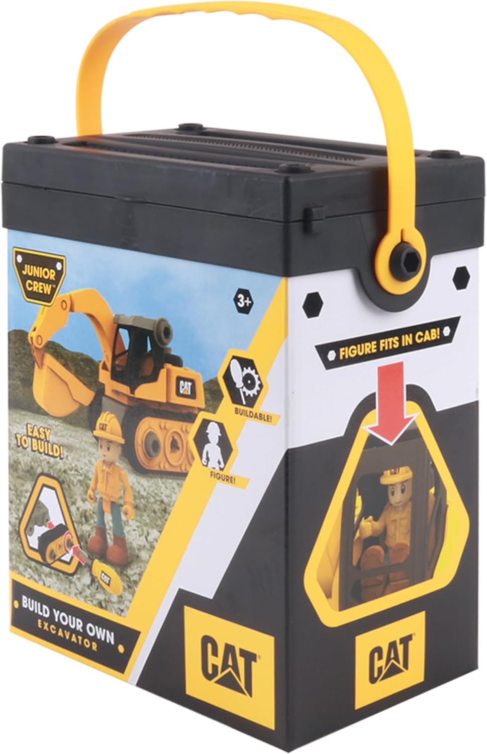 CAT Construction Toys, Junior Crew, Build Your Own Excavator Building Toy, Ages 