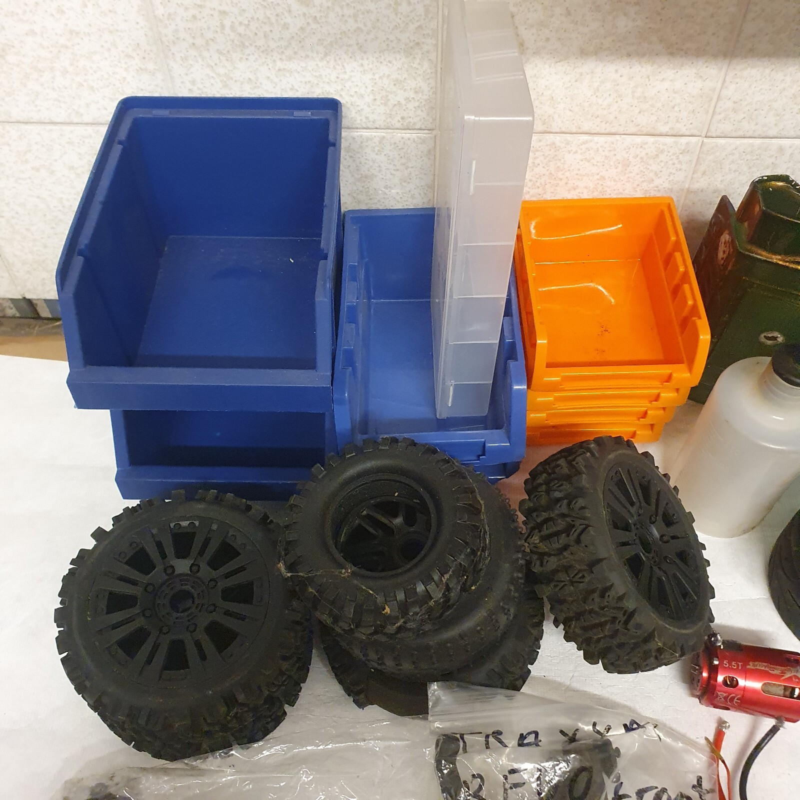 RC Job lot Storage, Arrma parts, 1/8th Buggy, Brushless Motor JOB LOT