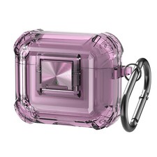 For AirPods Pro / Pro 2 / AirPods 3 2 1 Clear Case with Secure Lock  Keychain