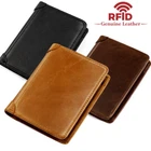 Men Slim RFID Blocking Genuine Leather Bifold Wallet Card Holder Mini Handbag US