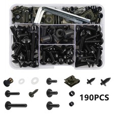 UK 190XComplete Motorcycle Fairing Bolts Kit Panel Speed Clip Fastener Screw Set