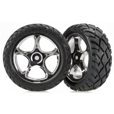 NEW Traxxas 2479R Bandit Front Anaconda Street Tires & Chrome Wheels XL-5 & VXL