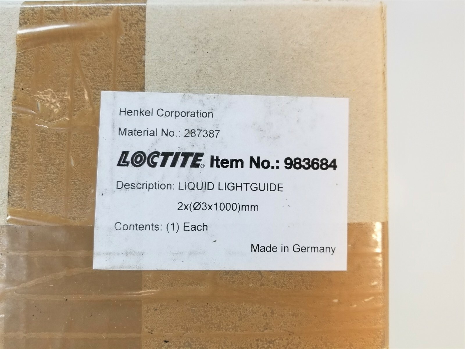 Loctite Liquid Lightguide 983684 Light Guide Henkel Corporation 287387