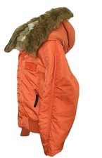 Giaccone imbottito cappuccio rimuovibile con pelliccia sintetica tg xs 14-16A