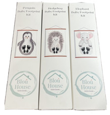 Cute Baby Footprint Kit Pack Elephant Hedgehog Penguin 3 Style Pack  90 MSRP