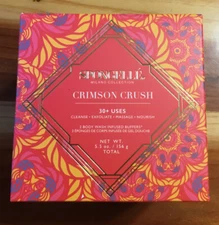 Spongelle CRIMSON CRUSH DUO (Set Of 2) Infused Body Sponge Bath 5.5 Oz New
