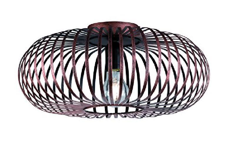 Trio Leuchten Lampada da soffitto E27, Kupferfarbig Antik, 40 x 40 x 17 cm